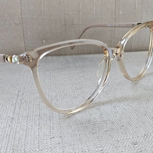 Nine West Eyeglasses Frames NW646S 250 Clear Nude Cat Eye Full Rim 57-17-140 - Picture 3 of 16